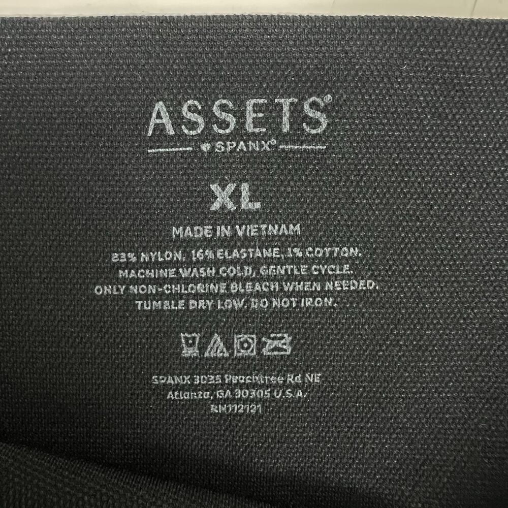 Assets By Spanx Shaping High Waist Shorts Womens XL Black 6.5” Inseam - Picture 7 of 8